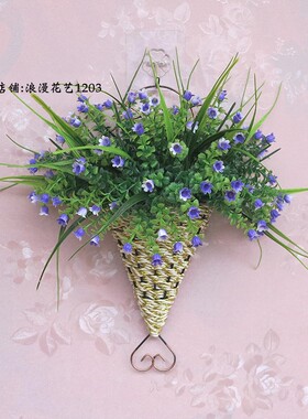 仿真室内客厅墙壁挂件塑料花