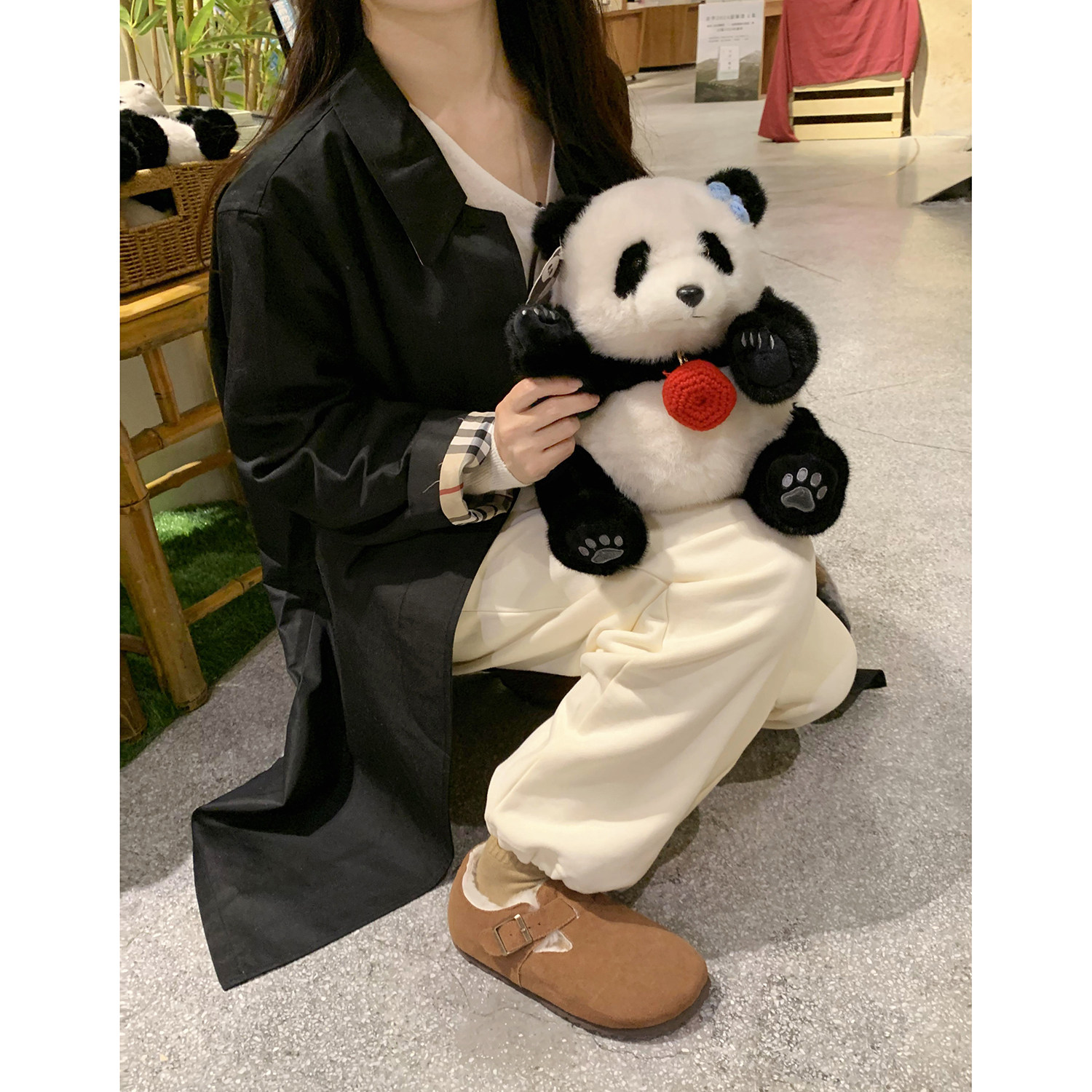 【benefanfan】羊皮毛一体勃肯单鞋女平底冬季保暖毛毛鞋2025新款,淘宝优惠券,粉丝福利购,淘宝优惠卷