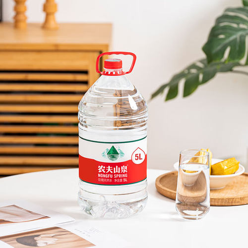农夫山泉饮用天然水5L*4桶整箱包邮聪明盖大瓶桶装饮用水非矿泉水 - 图0