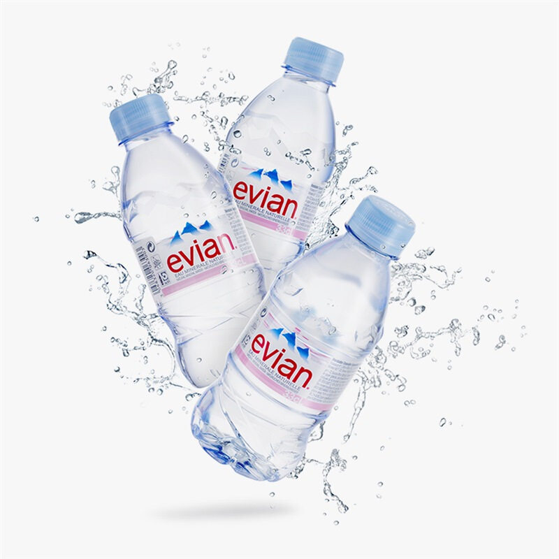 evian依云矿泉水330ml*24瓶整箱 法国原装进口天然饮用水多省包邮 - 图2