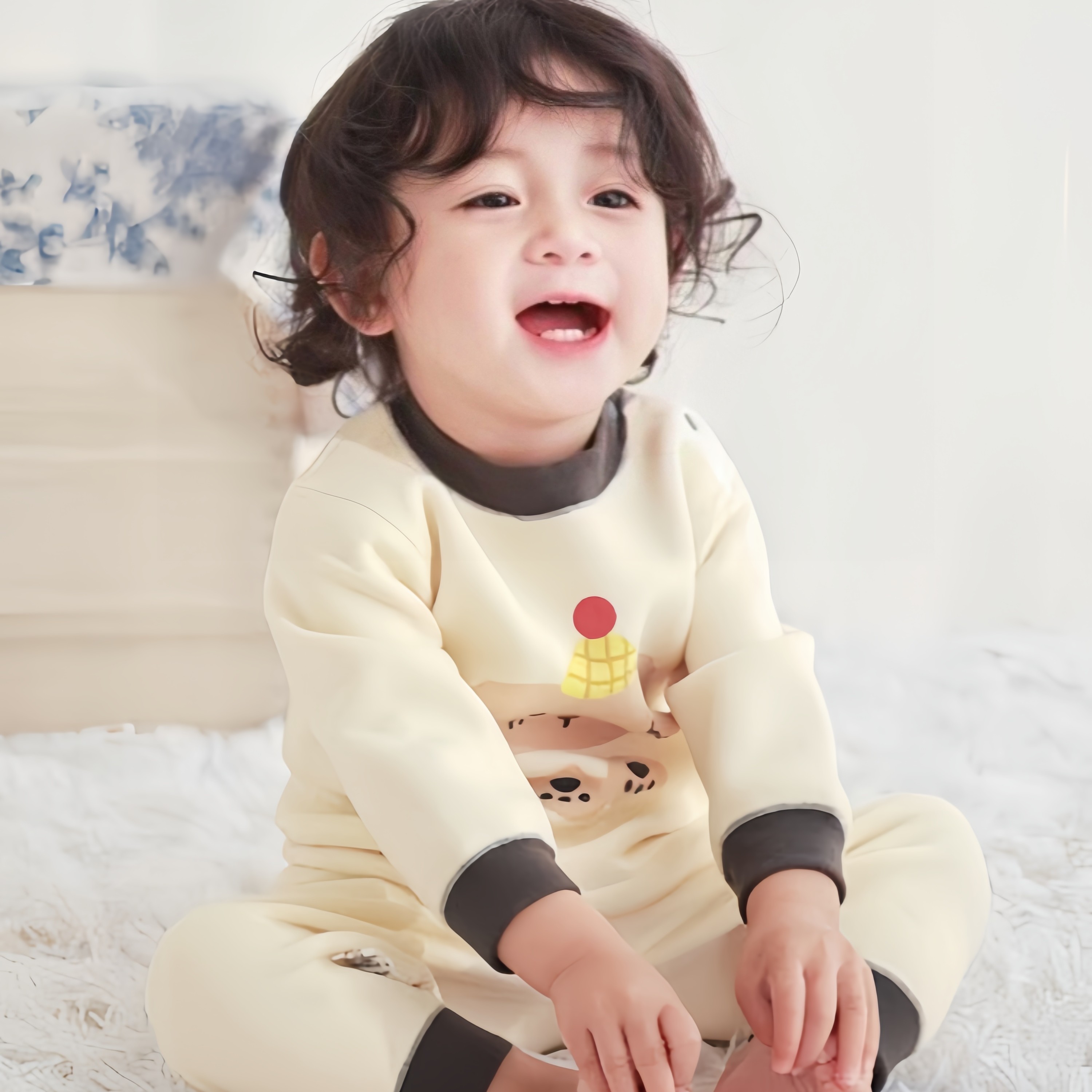 2026新款冬季加绒加厚儿童保暖内衣婴幼儿韩版可爱家居服睡衣套装,淘宝优惠券,粉丝福利购,淘宝优惠卷