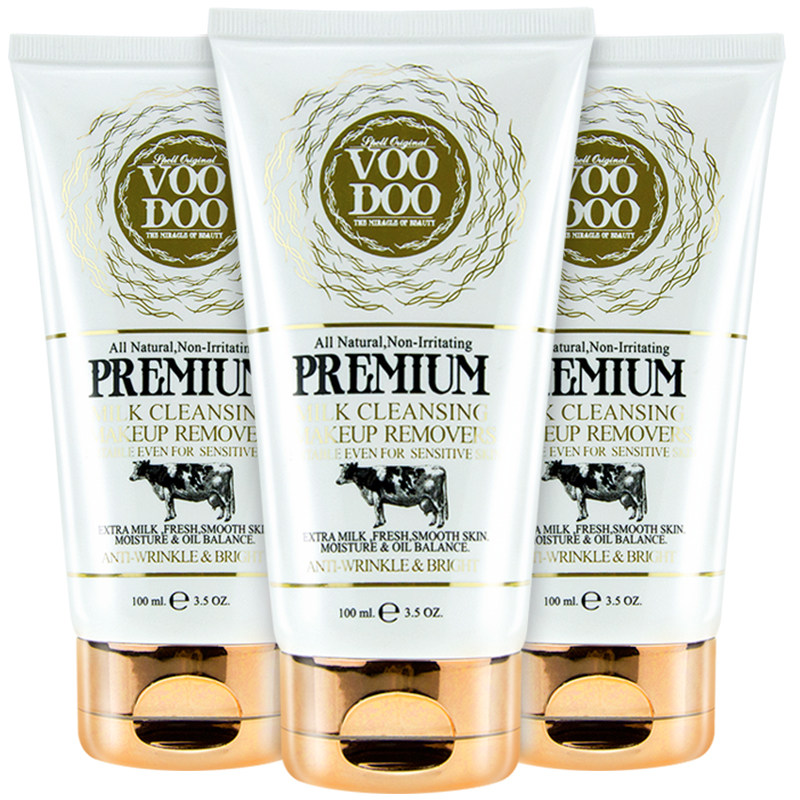 voodoo泰国牛奶洗面奶3支提亮肤色 voodoo海外面部护理套装