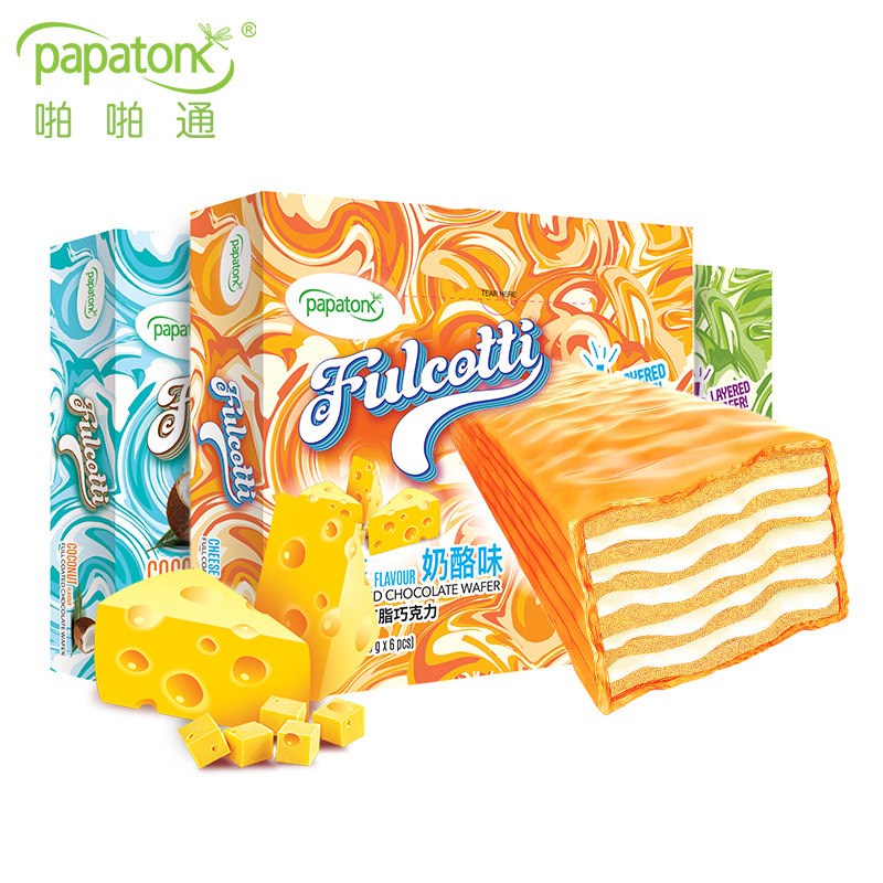 印尼papatonk啪啪通芙可蒂威化饼干 papatonk食品威化饼干