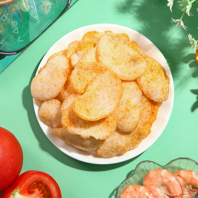 Papatong shrimp crackers imported from Indonesia, shrimp crackers snack 41g*6 large pack