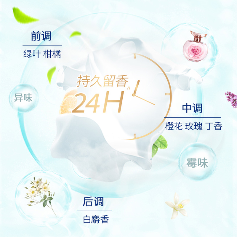 王子菁华Ka三色3in1洗衣凝珠通用袋装款64粒洁净抑菌护衣持久留香