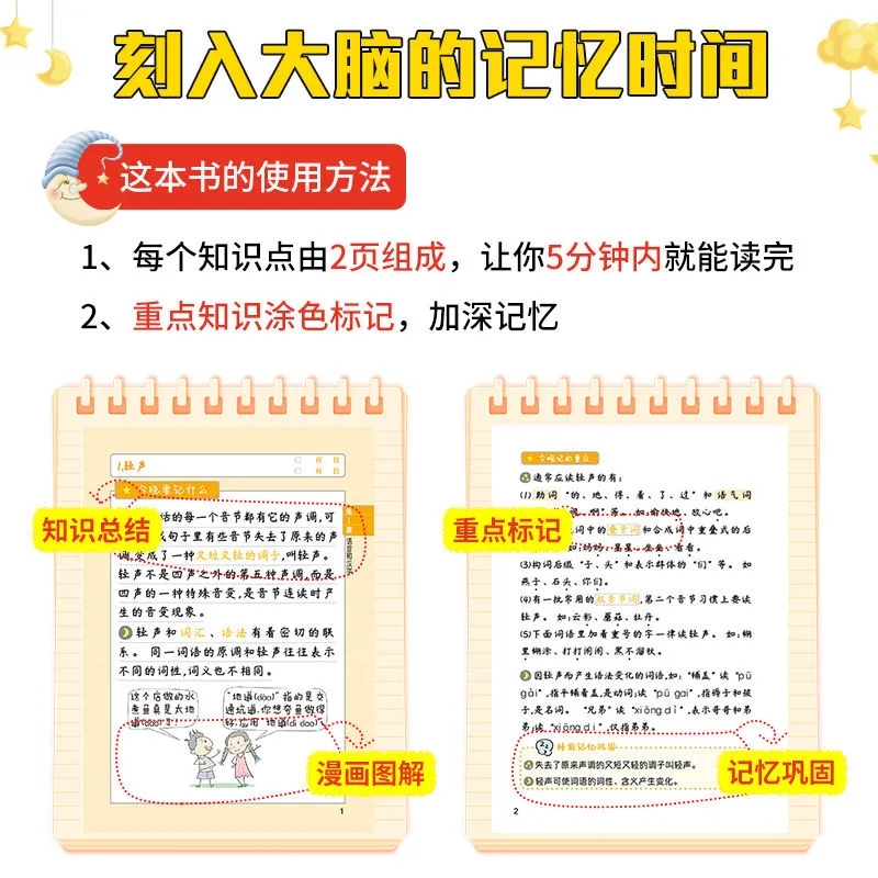 睡前5分钟考点暗记初中全套9科语文数学英语物理化学生物历史地理政治睡前五分钟考点暗记初中小四门必背知识点人教版新初一七年级