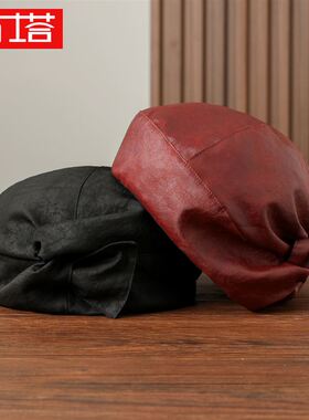 布塔春夏秋香云纱贝雷帽女重磅桑蚕丝画家帽老料四季气质优雅时尚