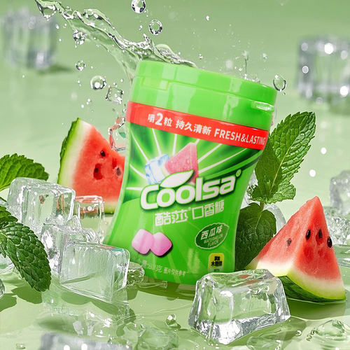 酷莎木糖醇口香糖缤纷果味休闲零食持久清新口气清凉薄荷糖果解馋 - 图0