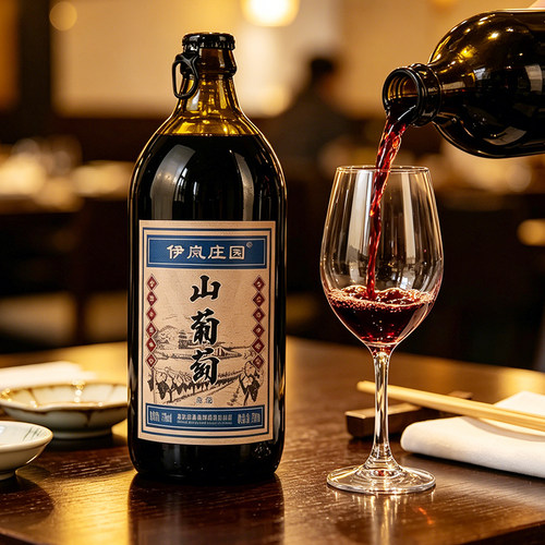 东北吉林通化山葡萄汽酒7%vol红酒甜型红西柚气泡酒低度微醺果酒 - 图3