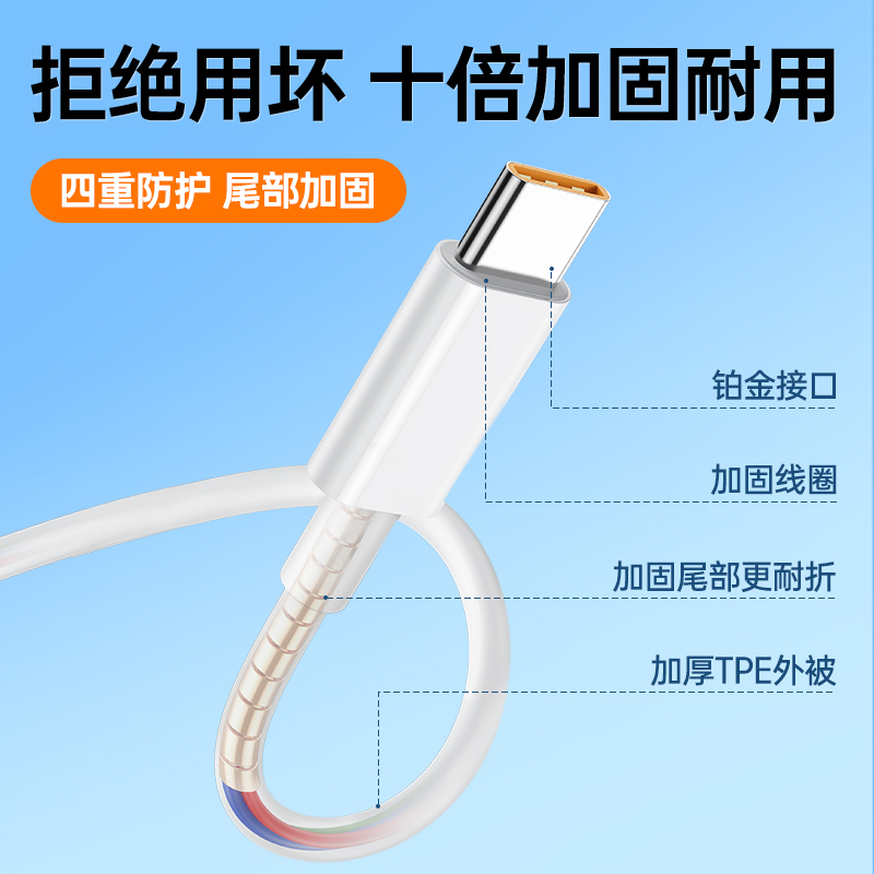 适用苹果华为120w充电器三合一线充电头数据线一拖三套装快充usb插头手机多功能三头typec安卓车载通用多口