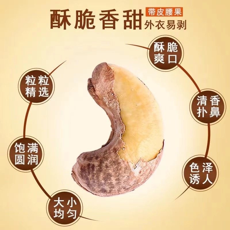 大腰果仁500g盐焗紫皮越南特产原味坚果干果年货零食批发袋装罐装,淘宝优惠券,粉丝福利购,淘宝优惠卷