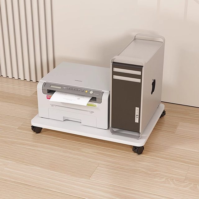 Under-desk printer rack floor