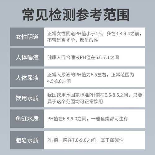 PH试纸酸碱度鱼缸水质检测试纸化妆品酵素尿液唾液羊水检测试纸-图2