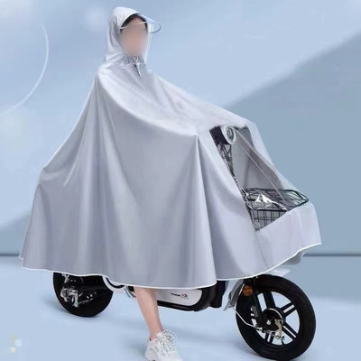 电动电瓶摩托车雨衣单双人专用加厚长款全身松弛感防暴雨雨披