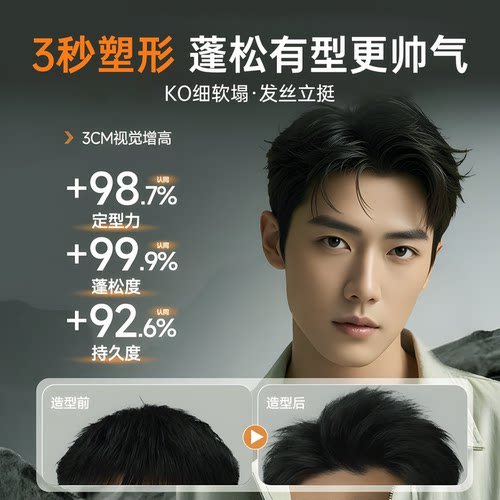 头发蓬松水喷雾男士持久定型发胶啫喱水自然免洗去油干发神器立体 - 图0
