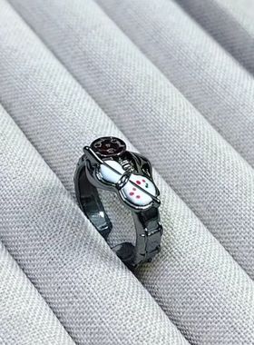 《火影忍者》宇智波斑写轮眼戒指动漫周边复古帅气精致个性指环