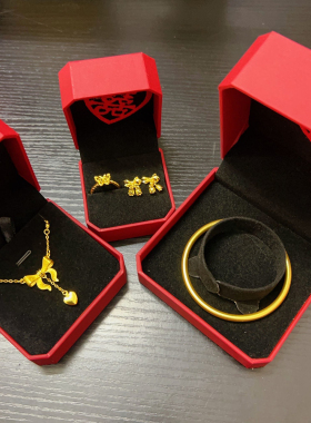 结婚五金一套镀金花月佳期项链订婚嫁款繁花似锦仙气流苏锁骨链