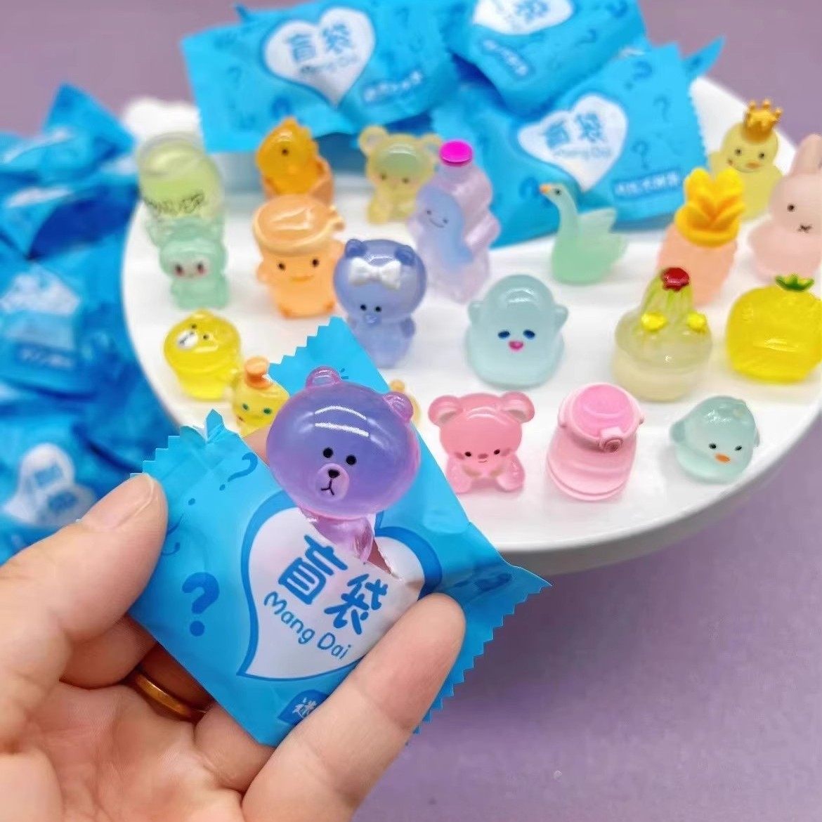 夜光动物盲袋迷你仿真小兔子小猫模型儿童玩具盲盒奖励礼物潮玩,淘宝优惠券,粉丝福利购,淘宝优惠卷