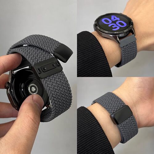 适用华为gt4表带gt5pro编织gt3尼龙gt4gt3pro新款gt2watch4prowatch5男女gs3i荣耀e智能手表22mm金属表盘 - 图1