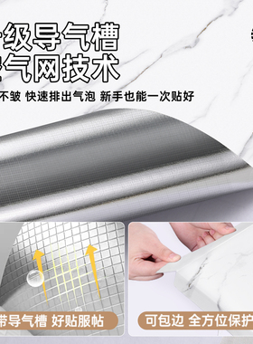 加厚桌面贴纸防水自粘大理石桌贴