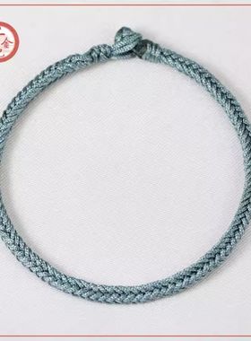 手工编织十全十美十股编手链余文乐同款绿色手绳灰兰手环生日礼物