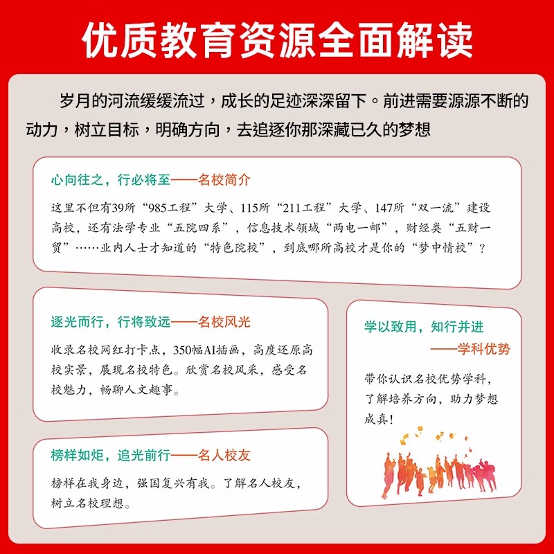 学霸大学城上下2024年大学专业详解上高考志愿填报指南名牌大学介绍书下全国大学专业解读与选择世界著名大学简介211和985大学排名 - 图2