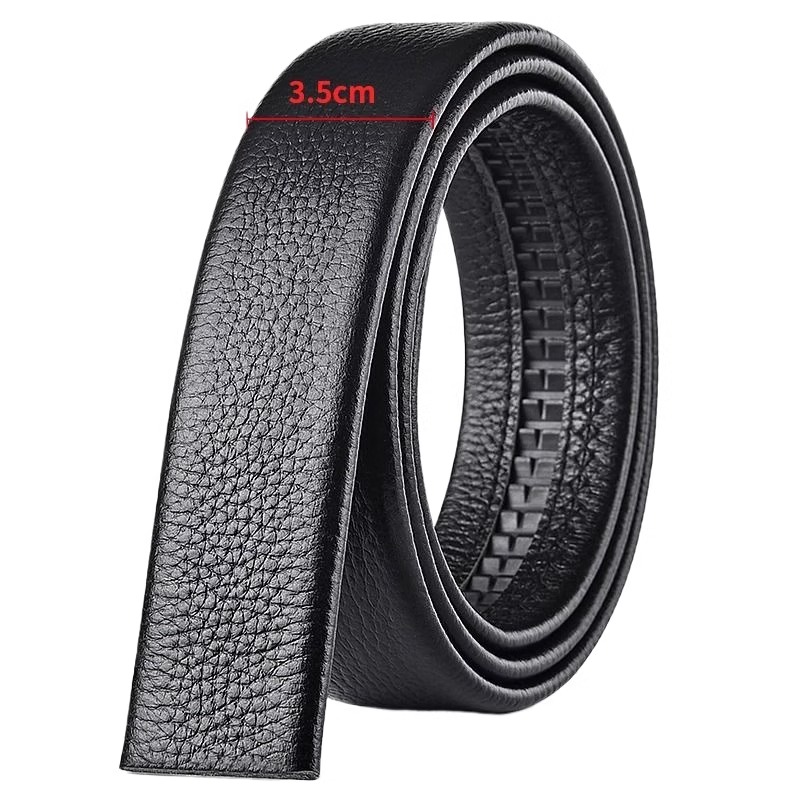 牛皮腰带男真皮新款不带扣头自动扣牛皮针扣皮带头层带条高档潮流