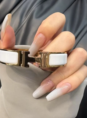 手镯女镀18k金玫瑰金韩版轻奢ins小众旋转扣高级感H手环男女珐琅