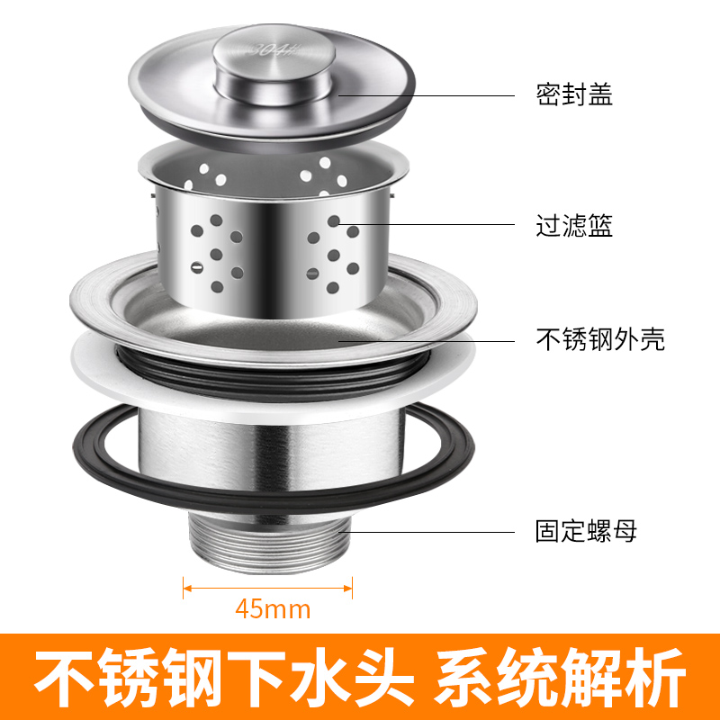 厨房洗菜盆下水管管道配件水槽双槽水池下水器洗碗池排水管子套装 - 图2