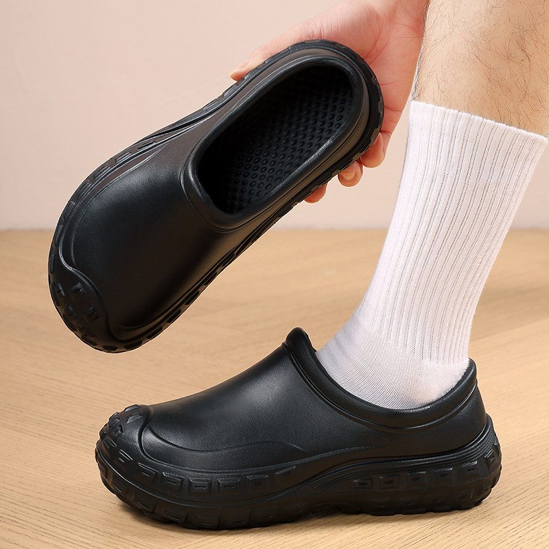 ONEGE运动厨师鞋厚底脏防水防滑防油安全劳保鞋轻便软底一脚蹬,淘宝优惠券,粉丝福利购,淘宝优惠卷