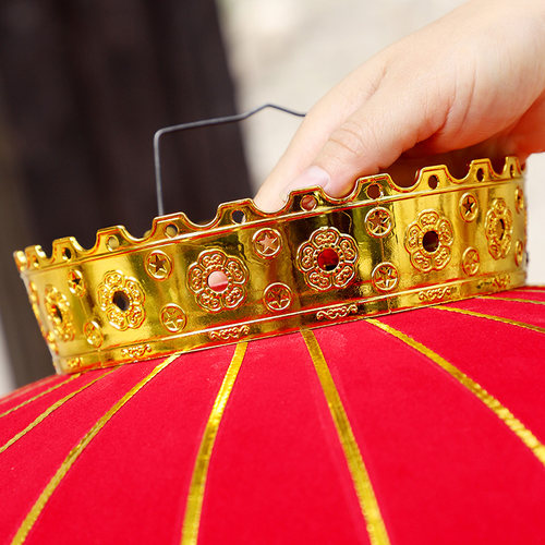 2026新款大红福字植绒灯笼农村大门一对挂饰户外新年阳台过年装饰 - 图3