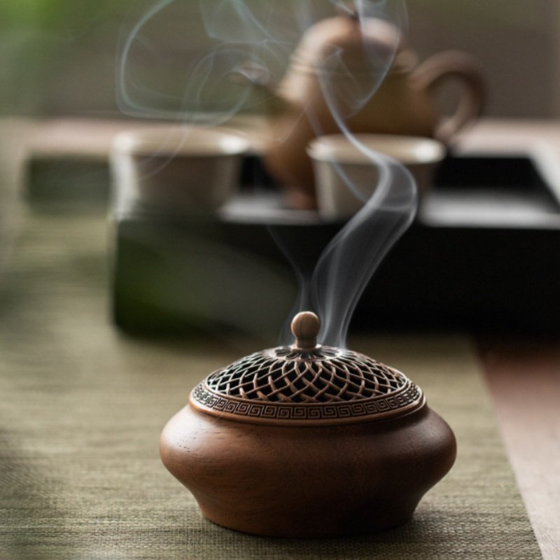 【心愿寻香记】兴全 福建老字号 胡桃木香炉中式香炉 盘香熏香炉,淘宝优惠券,粉丝福利购,淘宝优惠卷
