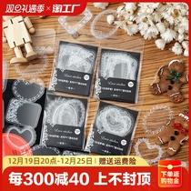black and white hollowed-out lace border material sticker diy collage material decorative hand account fairy domain dreamland series PET hand ledger stickers inwind net red art border pattern hit bottom background paper