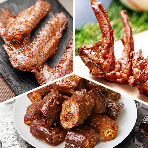 周黑鸭锁鲜卤鸭脖鸭锁骨鸭翅武汉特产零食甜辣卤味鸡翅解馋好吃的 - 图2