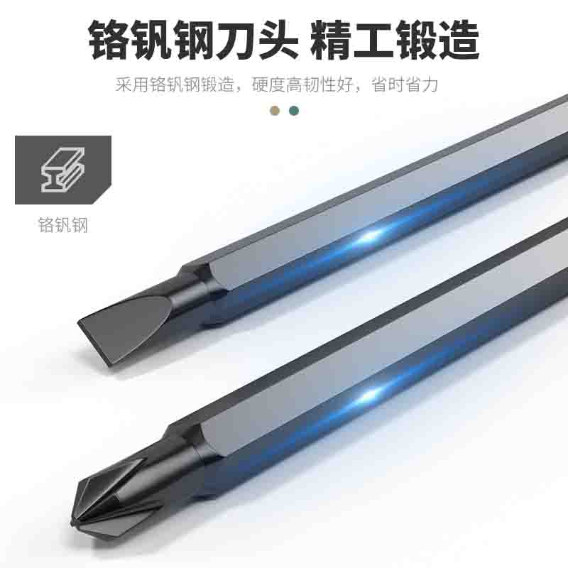 手动两用螺丝刀 十字一字起子改锥4厘5厘6厘手柄防滑螺丝刀工业级 - 图3