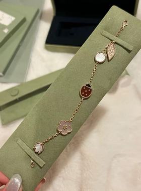 全新高定品质限量版luc ky蝴蝶手链四花手链瓢虫手链18k白金