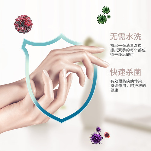 75%酒精消毒湿巾小包便携式10学生杀菌家用随身装湿纸巾卫生清洁 - 图1