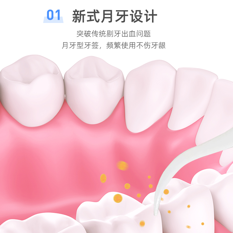 健齿先锋经典家庭装高弹力一次性牙线剔牙线高分子材质代替竹签