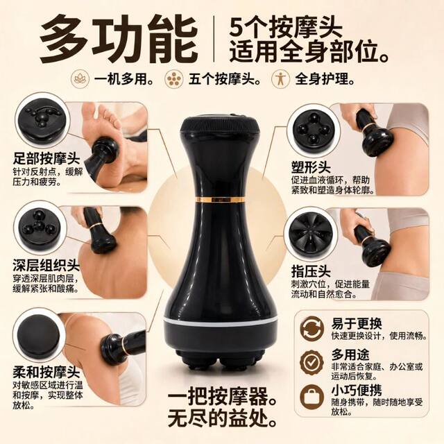 ເຄື່ອງນວດ Multifunctional ເພື່ອເອົາໄຂມັນ, ຜ່ອນຄາຍແລະກະທັດຮັດທ້ອງ