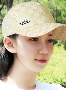 帽子女春夏季防晒鸭舌帽棒球帽遮阳帽粉色蓝色白色宽檐绿色爬山