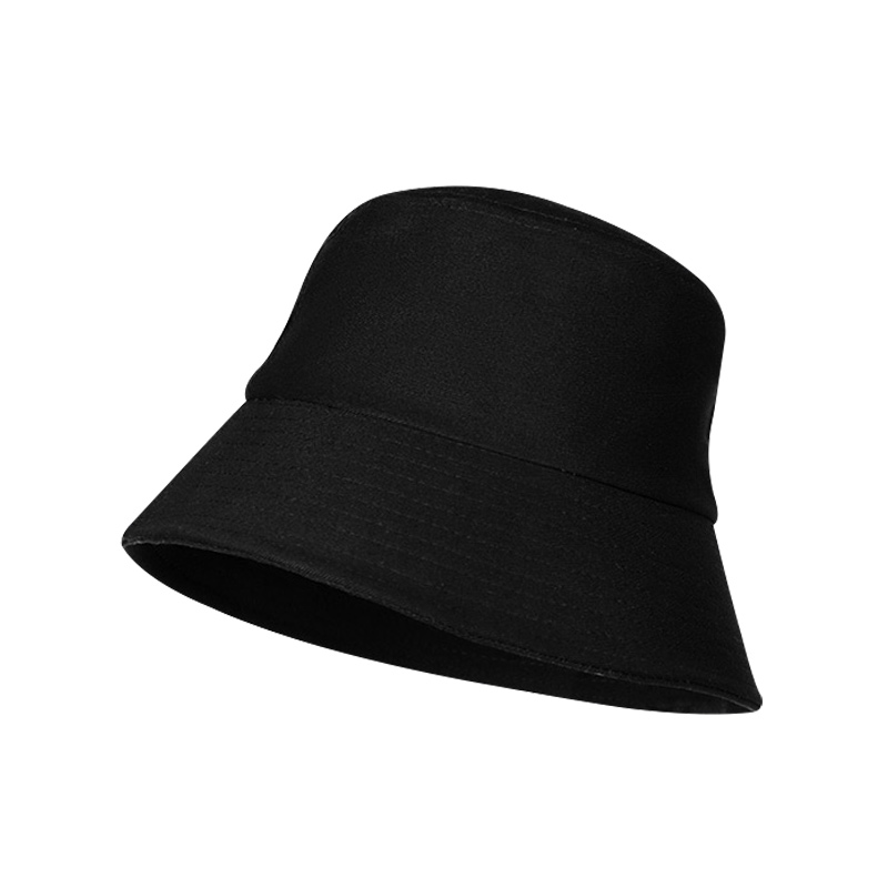 黑色渔夫帽子女春夏季素颜遮脸显脸小防晒水桶深顶盆帽大头围加深
