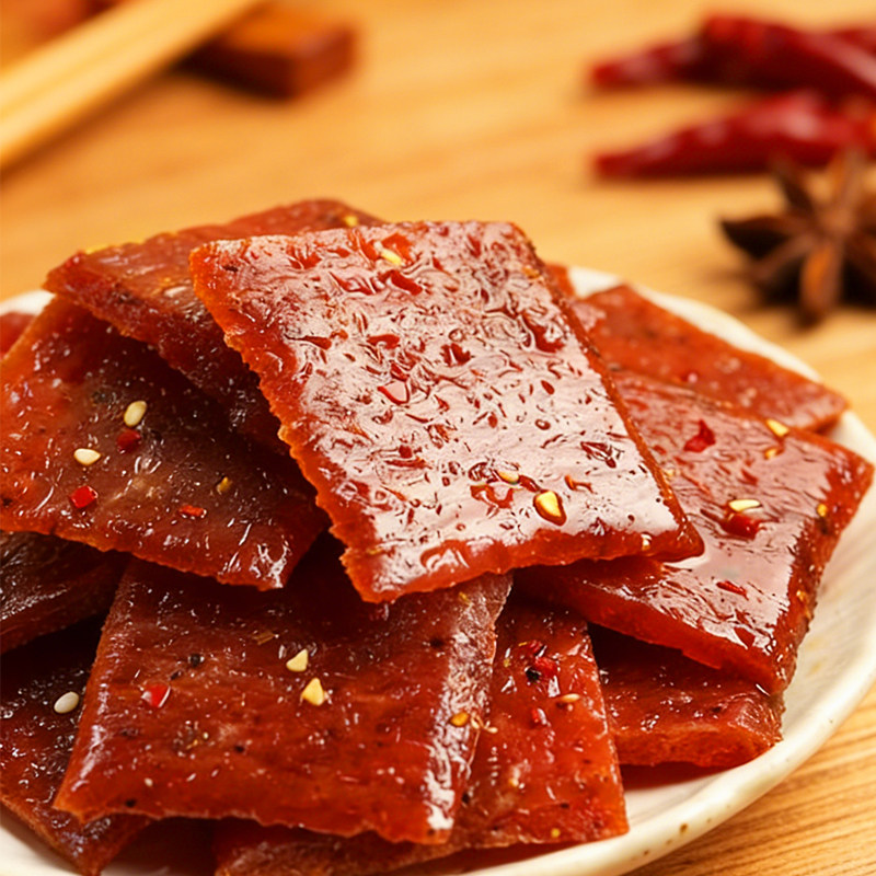正宗泡椒臭干子牛板筋网红辣条怀旧小零食