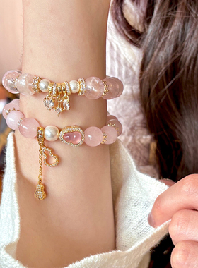 天然薰衣草紫水晶手串女高级显白