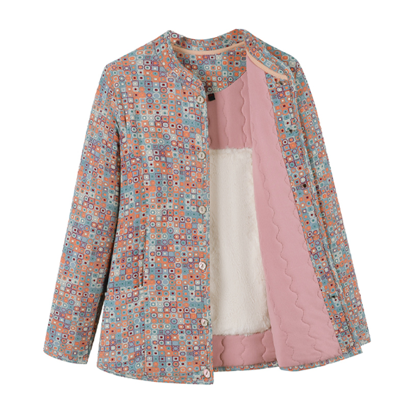 妈妈秋冬装驼绒加厚棉衣中老年人女棉袄保暖内胆奶奶短外套棉服 - 图3