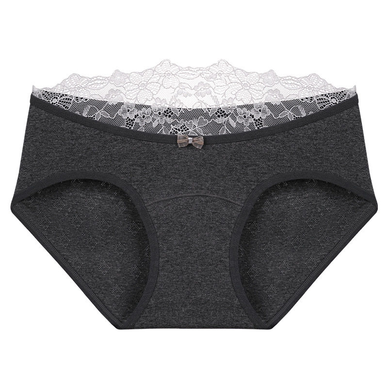 甜美内裤女士秋冬2026新款纯棉抗菌裆蕾丝边中腰纯欲女生三角短裤,淘宝优惠券,粉丝福利购,淘宝优惠卷