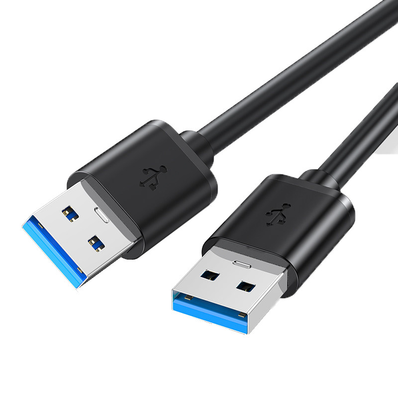 双头usb3.0数据线公对公两头双公超长1米高速移动硬盘盒笔记本电脑散热器机顶盒子写字板摄像头车载mp3连接线_虎窝淘
