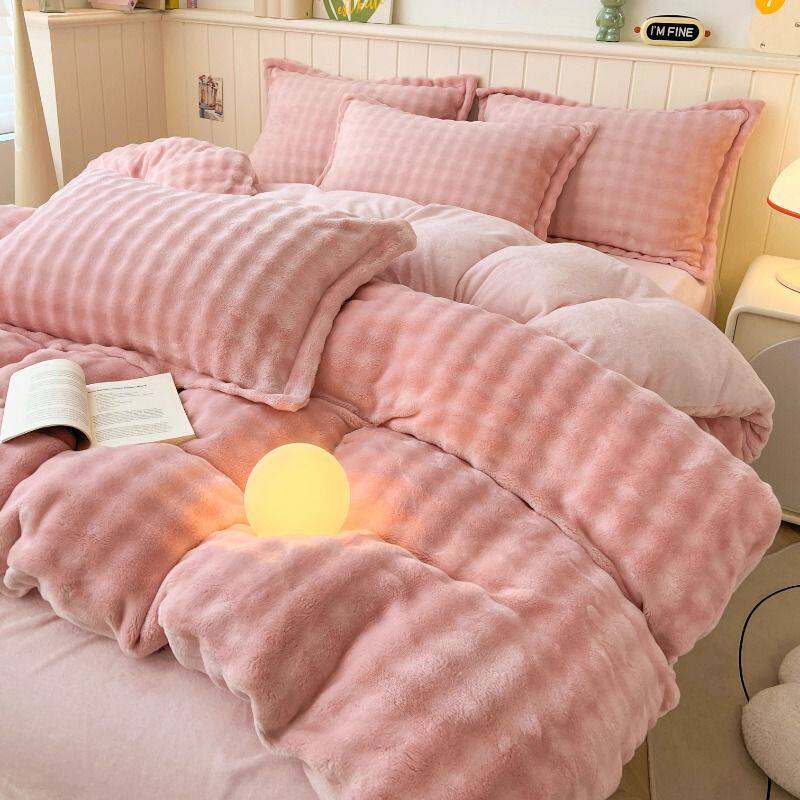 加厚牛奶绒珊瑚绒床上四件套加绒法兰绒儿童床单被套三件套秋冬季,淘宝优惠券,粉丝福利购,淘宝优惠卷