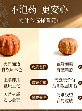 普陀山凤羽土豪天然猴头手串盘玩原皮文玩核桃手把件原籽手链文创