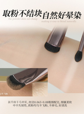动物毛C型双头修容刷鼻影塑