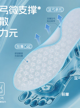 女生透气鞋垫夏季吸汗防臭舒适久站不累凉鞋防滑可裁剪运动鞋冰凉